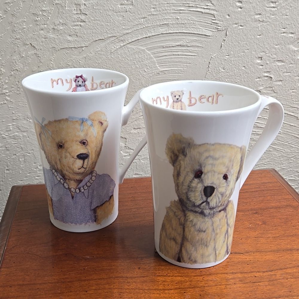 ROY KIRKHAM SET OF 2 BONE CHINA "MY BEAR" MUGS - Picture 14 of 14